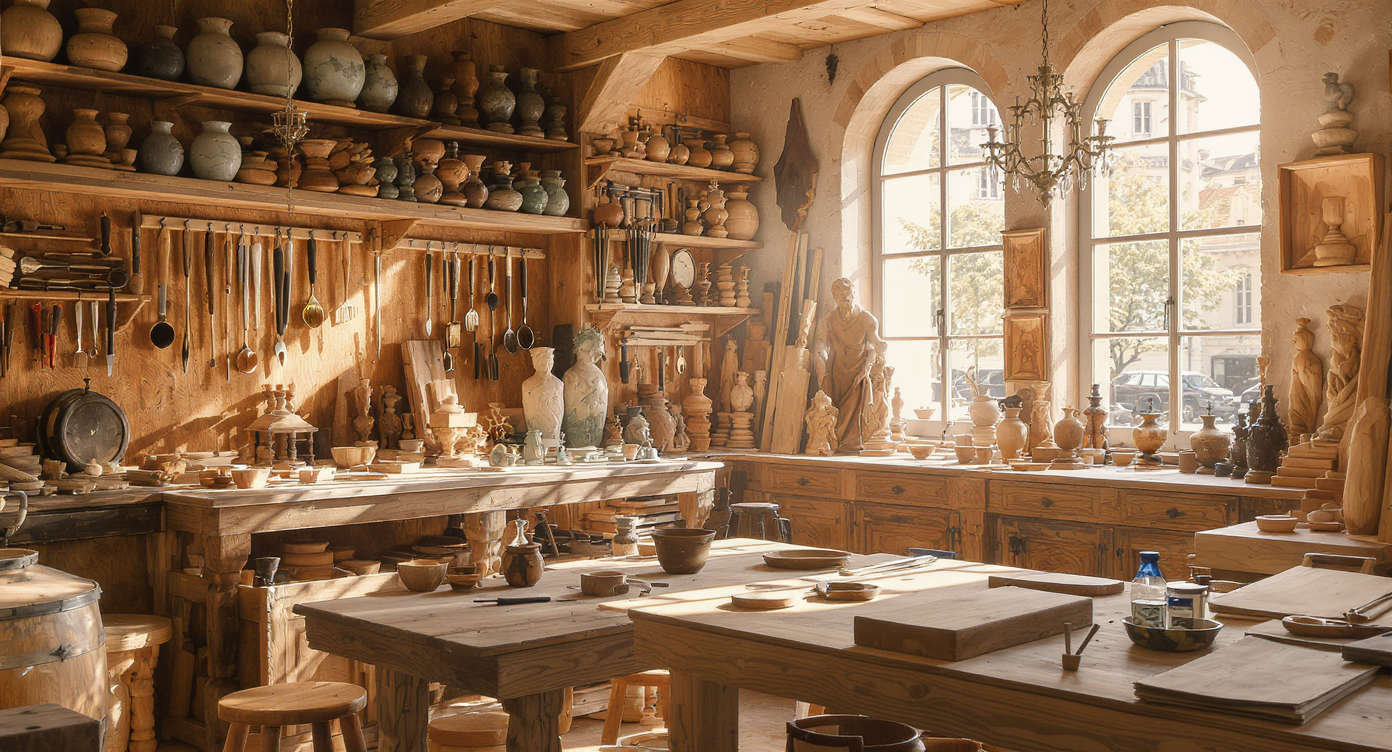 Atelier de menuiserie sur mesure avec artisans à Paris