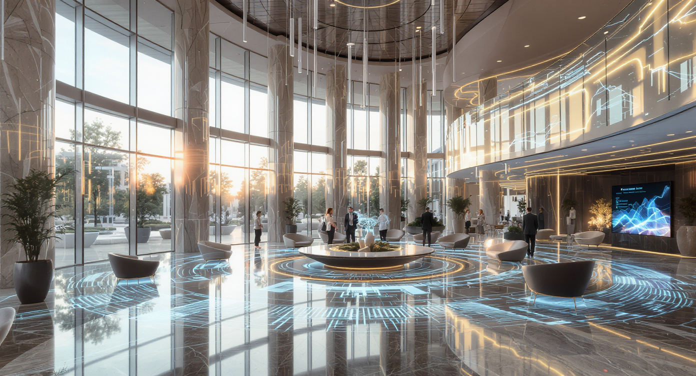 Affichage dynamique en entreprise améliorant l'expérience client interactive